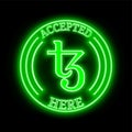 Tezos XTZ accepted here sign