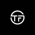 TF letter logo vector icon illustration Royalty Free Stock Photo