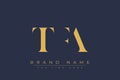 TFA abstract letter logo design Royalty Free Stock Photo