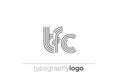 TFC modern geometric typography logo Royalty Free Stock Photo