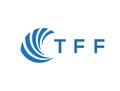 TFF letter logo design on white background. TFF creative circle letter logo concept. TFF letter design Royalty Free Stock Photo