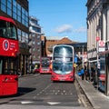 TFL Red Double Decker Public Transport Busses Royalty Free Stock Photo