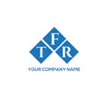 TFR letter logo design on WHITE background. TFR creative initials letter logo concept. TFR letter design Royalty Free Stock Photo
