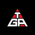 TGA triangle letter logo design with triangle shape. TGA triangle logo design monogram. TGA triangle vector logo template with red