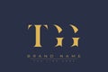 TGG abstract letter logo design Royalty Free Stock Photo