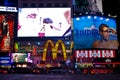 TGI Fridays and McDonald's Times Square, NYC Royalty Free Stock Photo