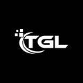 TGL letter logo design on black background. TGL creative initials letter logo concept. TGL letter design Royalty Free Stock Photo