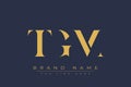 TGM abstract letter logo design Royalty Free Stock Photo