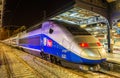 TGV Euroduplex trainset at Paris-Est railway station. Royalty Free Stock Photo