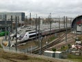 TGV Lyria high speed trains Royalty Free Stock Photo