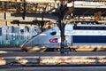 TGV Very fast Train, Gare de l`Est, Paris, France Royalty Free Stock Photo
