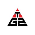 TGZ triangle letter logo design with triangle shape. TGZ triangle logo design monogram. TGZ triangle vector logo template with red Royalty Free Stock Photo
