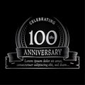 100th anniversary design template. 100 years logo. One hundred years vector and illustration.