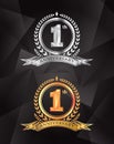 1th anniversary celebrating classic logo design premium o