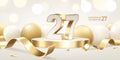 27th Anniversary Celebration Background Royalty Free Stock Photo