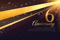 6th anniversary celebration card template