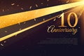 10th anniversary celebration card template Royalty Free Stock Photo