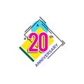 20th Anniversary Celebration Icon Vector Logo Design Template. Royalty Free Stock Photo