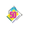 50th Anniversary Celebration Icon Vector Logo Design Template. Royalty Free Stock Photo