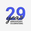 29th anniversary celebration logo design