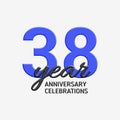 38th anniversary celebration logo design
