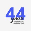 44th anniversary celebration logo design