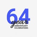 64th anniversary celebration logo design