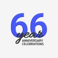 66th anniversary celebration logo design