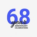 68th anniversary celebration logo design