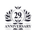 29th Anniversary celebration, luxurious 29 years Anniversary logo design