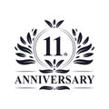 11th Anniversary celebration, luxurious 11 years Anniversary logo design
