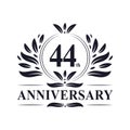 44th Anniversary celebration, luxurious 44 years Anniversary logo.