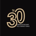 30 Th Anniversary Celebration Vector Template Design Illustration