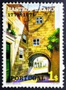 200th Anniversary of the City of Castelo-Branco yellow house with an arch