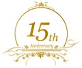 15th Anniversary design, vector Royalty Free Stock Photo