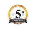 5th Anniversary golden emblem