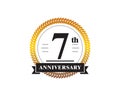 7th Anniversary golden emblem