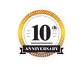 10th Anniversary golden emblem