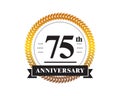 75th Anniversary golden emblem