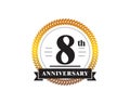 8th Anniversary golden emblem