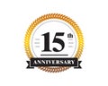 15th Anniversary golden emblem