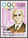 90th Anniversary of IOC. Pierre de Coubertin