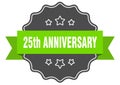 25th anniversary label Royalty Free Stock Photo