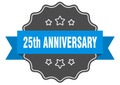 25th anniversary label Royalty Free Stock Photo