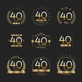 40th anniversary logo collection.