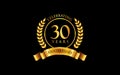 30th years anniversary logo design Royalty Free Stock Photo