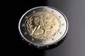75th anniversary Unicef organization, France, commemorative 2 euro bimetallic coin