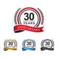 30th anniversary years circle ribbon Royalty Free Stock Photo