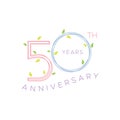 50th anniversary years round floral wreaths