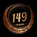 149 years anniversary. Elegant anniversary design. 149th logo. Royalty Free Stock Photo